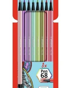 Marcadores Stabilo Pen 68 Nuevos Colores X 8 Pastel