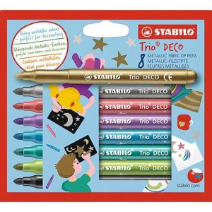 Marcador Stabilo Trio Deco Metallic Estuche X 8 Carton
