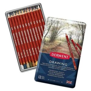 Lápiz De Color Derwent Drawing Pack 12 Unidades Alta Saturación Rojo Veneciano