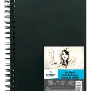 Canson Cuaderno Mix Media 224 Grs 17.7 X 25.4 Cm 40 Hjs