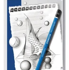 Lapices Staedtler Mars Lumograph Graduación 2h A 8b Lata X12 Color Negro Grafito