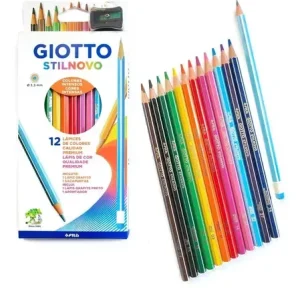 Lapices Giotto Stilnovo 12 Colores + Sacapunta + Grafito Surtido
