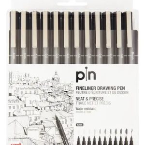 Set De Estilógrafos Uni Pin X 12