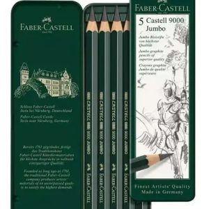 Faber-castell Lapiz Grafito Castell 9000 Jumbo X 5 Unidades