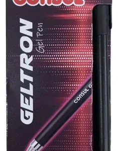 Lapiceras Roller Gel Consul Art Geltron Caja X 12 Unidades Tinta Negro Exterior Negro