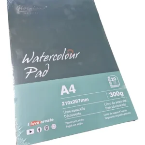 Block Papel Acuarela A4 300 Grs 20 Hjs Giorgione