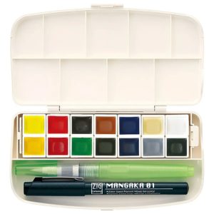 Set Acuarelas Gansai Tambi X 14 Elementos Colores Opacos