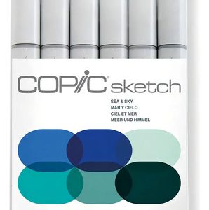 Marcadores Copic Sketch 6 Unidades Tinta Alcohol Doble Punta