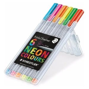 Marcadores Staedtler Triplus 334 0.3 Mm X 6 Colores Neon