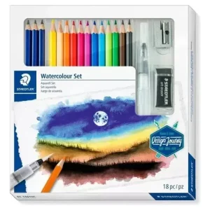 Lápices Acuarelables Staedtler 18 Colores Watercolour Set