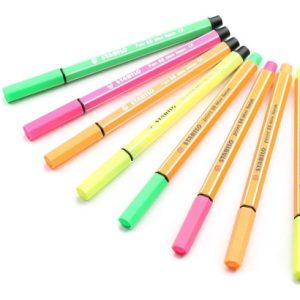 Stabilo Mini Microfibra 88 + Marcador 68 X 8 Neon