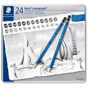Lata Lapices Profesionales Staedtler Mars Lumograph X24 Grad Grafito