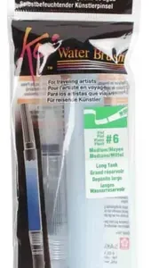 Pincel Waterbrush Mediano Plana 6 Tanque Largo Sakura Koi