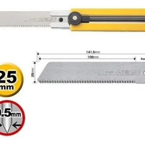 Estilete Seguridad Olfa Hsw-1 Amarillo 25mm Corte Cartón Papel Tela