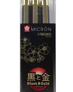 Sakura Pigma Micron 3 Microfibras Negras Set Aniversario