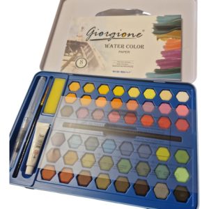 Set Acuarelas 48 Colores Con Estuche Metálico Giorgione