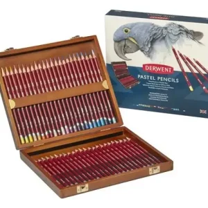Lápices Pastel Derwent Caja Madera 48 Colores Artísticos