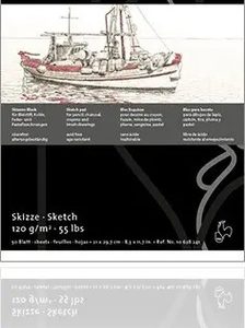 Block Dibujo Hahnemühle Skizze A4 120g 50 Hojas Técnicas Secas Blanco Liso