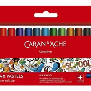 Pasteles Cera Acuarelables Caran Dache School X 15 Unidades