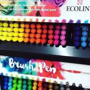 Ecoline Brush Pen Marcador Set X 5 Unidades Verdes