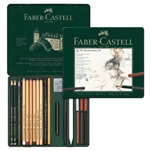 Faber Castell Pitt Monochrome Set X 21 Elementos