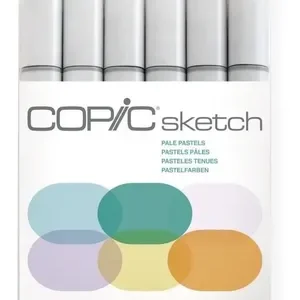 Marcadores Copic Sketch X 6 Pasteles Tenues