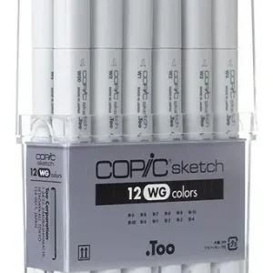 Marcadores Copic Sketch X 12 Warm Grey Grises Calidos