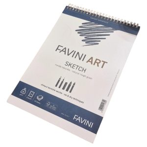 Block Sketch Anillado Favini A4 90 G 40 H Rugoso Natural