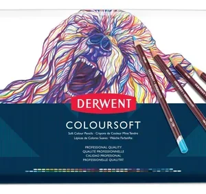 Lapices Colores Derwent Coloursoft X 72 Caja Metalica