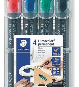 Marcadores Permanentes Staedtler Lumocolor 4 Colores Punta Bala 352 Wp4