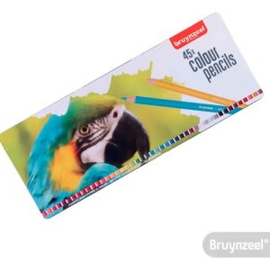 Lápices De Color Bruynzeel Papagayo, Pack De 45 En Caja Metálica