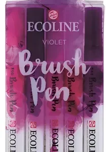 Ecoline Brush Pen Marcador Set X 5 Unidades Violetas
