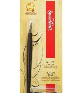 Speedball Portaplumin Y Pluma 102 Pluma De Cuervo