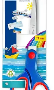Tijera Escolar Staedtler 21 Cm Acero Mango Plástico Azul