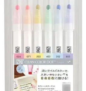 Marcador Kuretake Clean Color Dot X 6 Colores