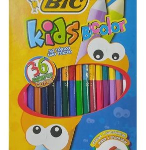 Lapices Bicolor X 18 Unidades Bic Kids 36 Colores
