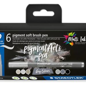 Set De Marcadores X 6 Colores Pincel Arts Pen Staedtler