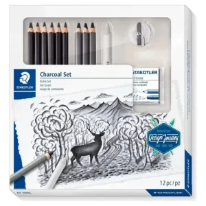 Set Carbonilla Staedtler 12 Piezas Grafito Artistas Y Estudiantes