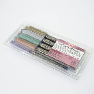 Marcadores Pincel Kuretake Fudebiyori Metallic Zig X 8