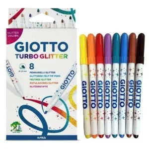 Marcadores Giotto Turbo Glitter 8 Colores