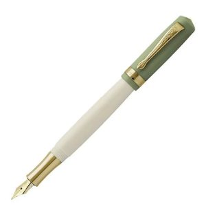 Pluma Fuente Kaweco Student Resina Verde Hueso Tinta Azul Mediana