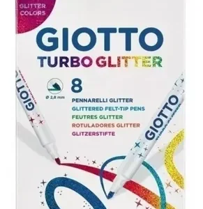 Marcadores Giotto Turbo Glitter X 8 Colores