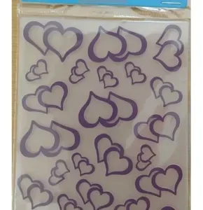 Carpeta Embossing Relieve 10 X 15cm Textura Corazones