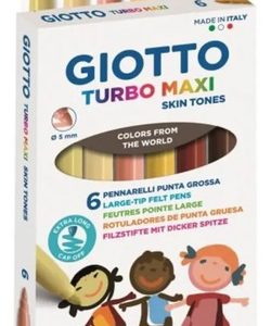 Marcadores Giotto Turbo Maxi Skintones X 6 Colores Piel