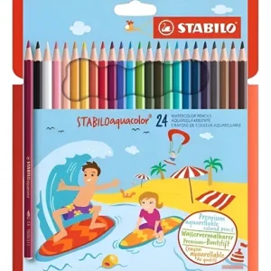 Lapices Acuarelables Stabilo Aquacolor Caja Carton X 24