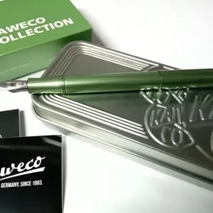 Pluma Estilográfica Kaweco Liliput Verde Trazo Grueso Tinta Azul