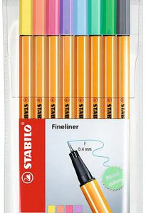 Marcadores Stabilo Point 88 Pastel 0.4 Mm 8 Colores Papel