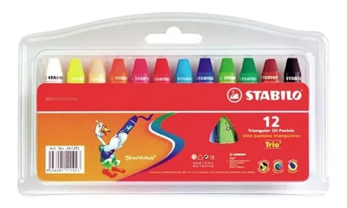 Oleos Pasteles Swano Stabilo Trio X 12 Colores