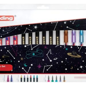 Galactic Set Marcadores Para Diseñar Edding X16 Unidades Metálico.