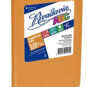 Cuaderno Rivadavia Abc Rayado Naranja X 48 Hojas 19x23.5 Cm